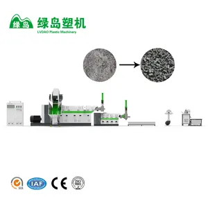 Lvdao Afvalfolie Natte Plastic Schroot Recycling Pelletiseren Lijn Ldf Serie Pp Pe Gemalen Materiaal Granulerende Machine