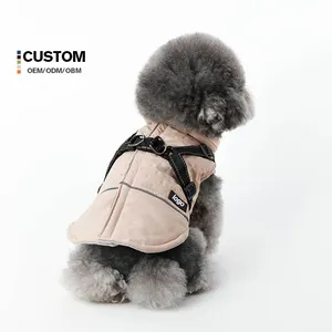 Vente en gros de manteaux classiques en coton d'hiver pour chiens, vestes imperméables et chaudes pour chiens, tailles XS et XL, vêtements d'automne et d'hiver