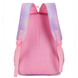 Cute <b>Lightweight</b> <b>Backpack</b> For Girls And Boys Elementary To Junior High School 15 Inches Macaron Colors Geometric Pattern - Product Image 2