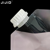 JIJID-Sac en plastique pliable 1-5L avec imprimé personnalisé pour stockage de l'eau, pochettes à bec avec poignée