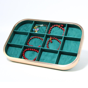Plateau de présentation de bijoux en velours personnalisé AURORA pour bagues/boucles d'oreilles, léger, prix d'usine, taille/matériau personnalisables - Product Image 3