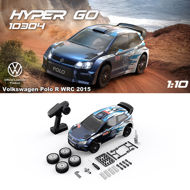 MJX Hyper GO 10304 Polo R WRC 2015 Brushless RTR 1/10 RC Electric Metal Model Car Rally Racing for Ages 14+