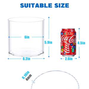 Mini Ronde Acryl Aquarium Lage Prijs Desktop Zebra Aquarium Kleine Cilinder Aquarium Voor Thuis Opslag & Organisatie - Product Image 3