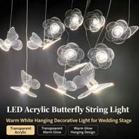 Lustre solaire extérieur en acrylique brossé personnalisé, lumières LED haute luminosité pour salle de mariage et décoration intérieure