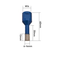 Jeu de 8 forets diamantés brasés sous vide M14 pour pierre et carrelage, ouvre-trous, tranchants et durables