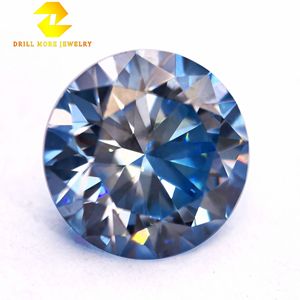 GRA Moissanite Round Loose Stone Glacier Blue Synthetic For Ring Making - Product Image 5