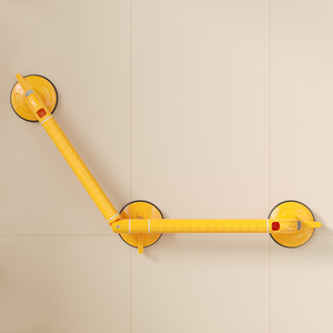 Barre de maintien rotative en forme de L KS avec ventouse, capacité de charge de 50 kg, poignée de sécurité antidérapante pour salle de bain pour personnes âgées, sans perçage requis - Product Image 3