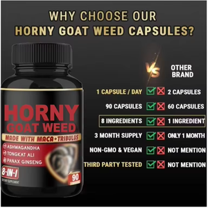 Suplementos Herbales <span class=keywords><strong>de</strong></span> Hierba <span class=keywords><strong>de</strong></span> Cabra en Celo TK para Hombres, 90 Cápsulas para el Crecimiento del Cabello y la Energía - Éxito en Ventas Transfronterizas en <span class=keywords><strong>Amazon</strong></span> - Product Image 2