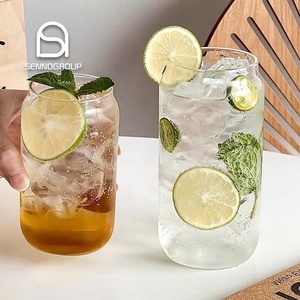 Gobelets boule à neige personnalisés 16 oz 20 oz canette de bière en forme de verre à liqueur verres à jus de cola avec couvercle en bambou - Product Image 1