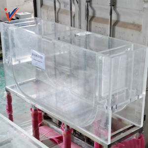 Récipient d'expédition d'aquarium en plastique transparent écologique personnalisable avec acrylique de grande taille Aquarius Foglio forme de taille personnalisée - Product Image 5