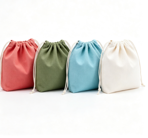 Pochette cosmétique portable en toile avec fermeture éclair, couleur unie et doublure en coton, capacité moyenne 27x20x8.5CM - Product Image 5