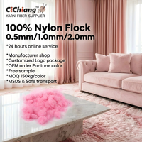 Flocage en poudre 100% Nylon 66 teint à motifs, fibre 1.5d*0.6mm, pour boîtes à bijoux, jouets, ignifuge, écologique, brillant