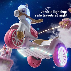 Motocicleta Eléctrica para Niños con Control Remoto, Juguete de Carruaje de <span class=keywords><strong>Princesa</strong></span>, Doble Tracción, Batería Recargable, Plástico, Edades 1-8 - Product Image 4