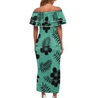 Ensembles deux pièces sexy tropicaux polynésiens en gros pour femmes – Haut élégant sans manches et longue robe fendue maxi pour les vacances, tenue de plage et maillot de bain