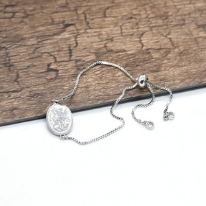 <b>Angel</b> Stainless Steel Bracelet With Cross <b>Charm</b> Geometric Design Gift Jewelry Zhejiang Made - Product Image 3