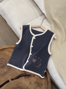 En stock, <span class=keywords><strong>gilet</strong></span> pour enfants, imprimé à carreaux, imprimé éléphant, doublure en coton et soie à double couche, veste sans manches pour garçons et filles, prêt à être expédié, vente en gros - Product Image 6