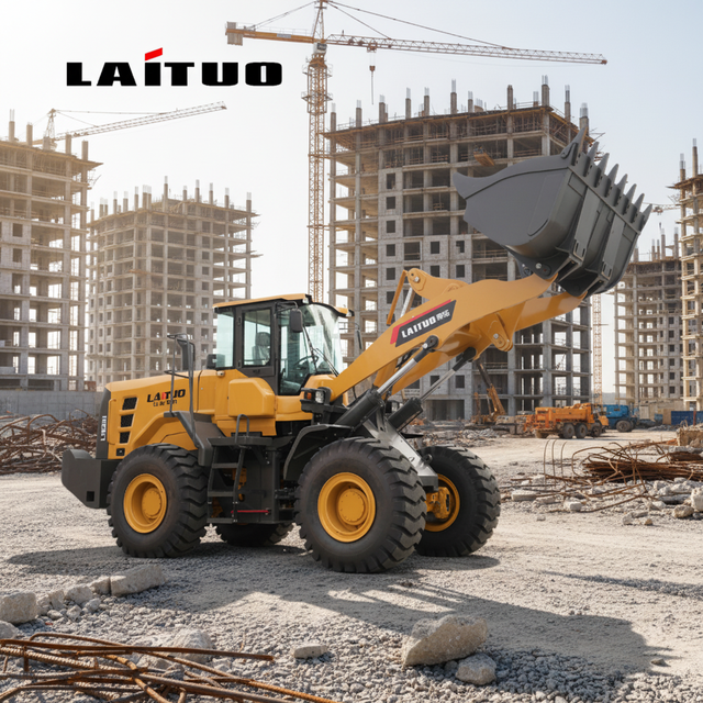 New 6 Ton Front End Wheel Loader Laituo Brand Weichai Diesel Engine Heavy Duty Construction Equipment for Sale