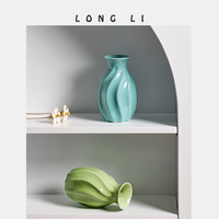 Pot en céramique contemporain pour plantes succulentes d'intérieur/extérieur, pots de fleurs pour la maison et le jardin, vente en gros, finition émaillée, trou de drainage