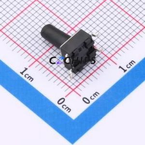 KH-6X6X11H-STM Tactile <b>Switch</b> SMD-4P,6x6mm <b>Switch</b> Single Pole Single Throw Round Button Vertical Mount 6mm - Product Image 2