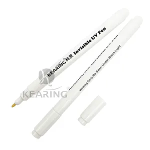 Kearing-Bolígrafo de marcado invisible lavable, tinta no tóxica, solo visible bajo lámpara UV para marcado de inspección de calidad secreta
