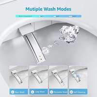 WC intelligent monobloc avec pompe de surpression intégrée, bouton rotatif, chauffage instantané, capteur de pied, chasse d'eau automatique, bouclier anti-éclaboussures