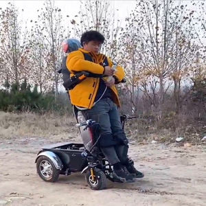 Silla de ruedas eléctrica de lujo con respaldo alto motorizada para exteriores y playa para ancianos con respaldo reclinable - Product Image 6