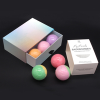Boîtes d'emballage bombe de chocolat rose, luxe, personnalisé, pour le bain, avec fenêtre