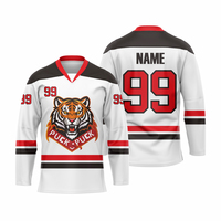 Jersey Hoki Es Sublimasi Profesional OEM Kustom untuk Tim, Pakaian Luar untuk Latihan Hoki Es dan Kompetisi Resmi