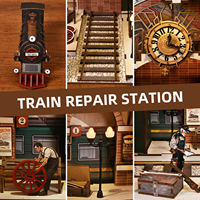 Maison de poupée en bois et puzzle 3D « Rail de ferrovia » - Jeu de puzzle éducatif DIY pour enfants et collectionneurs adultes
