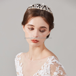 Mode fait à la main mariée chapeaux accessoires métal feuille <span class=keywords><strong>fleur</strong></span> bal princesse <span class=keywords><strong>demoiselle</strong></span> <span class=keywords><strong>d</strong></span>'<span class=keywords><strong>honneur</strong></span> cadeau mariage diadème <span class=keywords><strong>couronne</strong></span> - Product Image 6