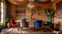 Tapis photocatalytique uni à franges de style européen |   Tapis de chambre ethnique anti-bactérien, résistant aux taches et antidérapant