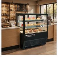 Vitrine à gâteaux à angle droit (sur table) avec refroidissement par air, contrôle numérique et dégivrage automatique