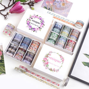 Juego <span class=keywords><strong>de</strong></span> 30 Rollos <span class=keywords><strong>de</strong></span> Cinta Decorativa Washi con Diseños Florales Románticos Vintage, Patrones <span class=keywords><strong>de</strong></span> Flores <span class=keywords><strong>de</strong></span> Primavera y <span class=keywords><strong>Paisajes</strong></span> Invernales, Cinta Adhesiva Creativa para Decoración - Product Image 1