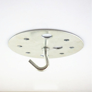 Lampe en cristal Lampe à bougie <span class=keywords><strong>Lustre</strong></span> <span class=keywords><strong>Crochet</strong></span> d'ouverture galvanisé Plaque suspendue ronde poreuse <span class=keywords><strong>Crochet</strong></span> <span class=keywords><strong>de</strong></span> <span class=keywords><strong>plafond</strong></span> porteur - Product Image 1