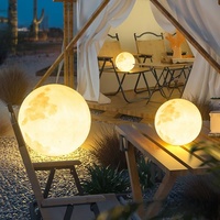 Lampe solaire en forme de lune pour extérieur, IP65 étanche, LED créative pour la décoration de la maison, du jardin, du porche, de la cour, éclairage de jardin