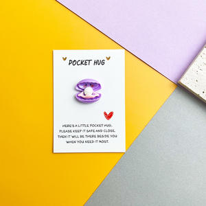 Gettoni da abbraccio tascabile con carta di animali oceanici Mini regali ricordo a lunga distanza arredamento di Comfort promemoria di amicizia con scheda messaggio - Product Image 6