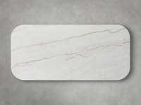 Table basse Finnley en bois massif rectangulaire avec plateau en marbre, design moderne pour salon, par HJ HOME