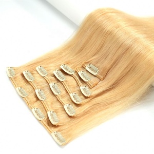 Extensions de cheveux naturels Remy lisses à clipser, marché de gros de Dubaï, cheveux humains de différentes couleurs, cheveux chinois - Product Image 4