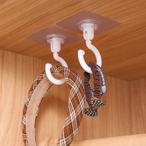 Adhesive Hooks Single Hook White Plastic 1-3kg Load Capacity Ceiling Wall Mount Garage Storage Hook - Product Image 1