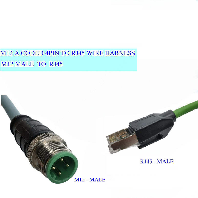 A CODE MALE to RJ45 Male