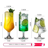 Verres à cocktail en cristal, verres à champagne, verres à dessert sucré, verres à martini, vaisselle pour bar, restaurant, fête