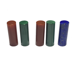 Natural verde malaquita azul <span class=keywords><strong>oscuro</strong></span> lapislázuli <span class=keywords><strong>rojo</strong></span> ágata 7x20mm cilindro <span class=keywords><strong>piedra</strong></span> <span class=keywords><strong>preciosa</strong></span> para joyería - Product Image 2