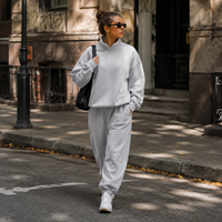 Sweat à capuche oversize zippé pour homme, sweat à capuche col montant pour homme, sweat à capuche en coton pour homme, sweat à capuche col montant pour femme