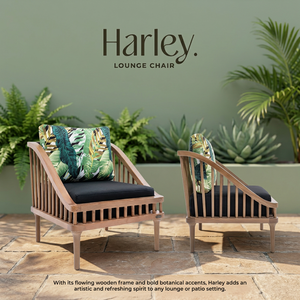 Modern Foam-Filled Wooden Lounge <b>Chair</b> Upholstered Accent Armchair Curved Frame Leisure Seat <b>for</b> Hotel Patio Veranda - Product Image 3