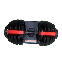 Vente en gros 24KG d'haltères réglables, ensemble d'haltères réglables, haltères d'entraînement de poids