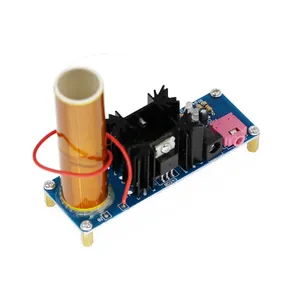 Mini kit de bobina de tesla, kit de transmissão sem fio dc 15-24v placa de módulo de tesla e alto-falante de plasma