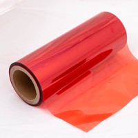 Aislamiento de alta temperatura, cinta de transformador sin costura, película roja de poliéster PET con ancho ajustable para película de plástico