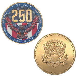 定制250周年纪念纪念品小硬币稀有美国假镀金鹰硬币 - Product Image 2