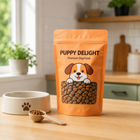 Sachet refermable à fond plat en aluminium, fabriqué sur mesure en matériaux recyclés écologiques, pour aliments pour chiens, chats et animaux de compagnie, 5 kg, 10 kg