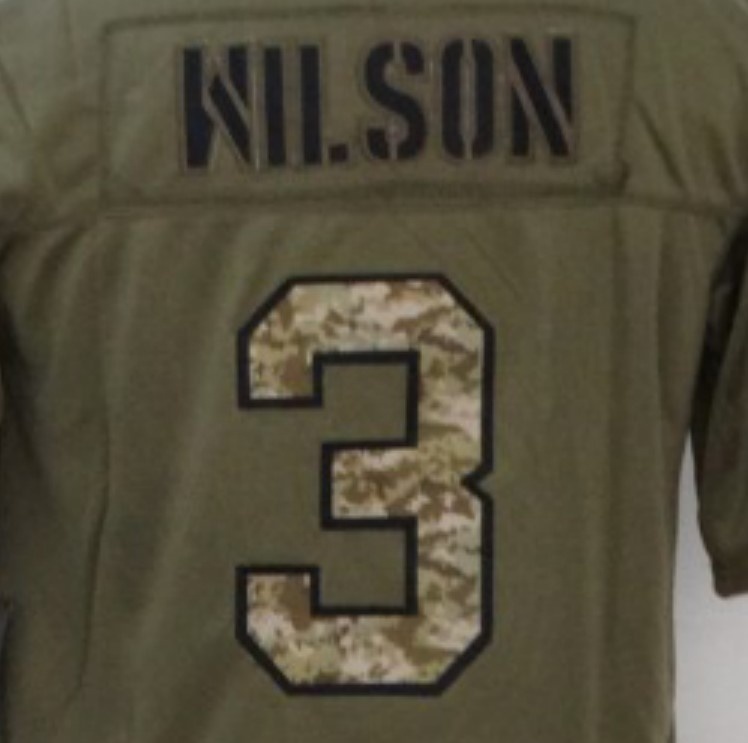 Футболка для американского футбола, готов отправить Денвер Рассел Уилсон